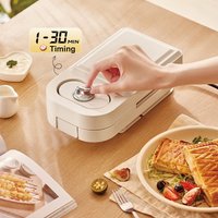 650W Electric Sandwich Maker Timing Waffle Maker Automatic Non-sticky Toaster Multifunctional Fast Breakfast Maker Kitchen tools