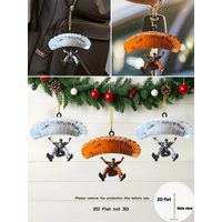 Paragliding Enthusiasts Pendant Keychain Skydiving 2D Flat Acrylic Ornament Hanging Decoration for Car Bags Festive Party Gift