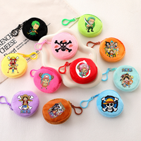 New One Piece Coin Purse Women Man Luffy Print Wallet Mini Keys Earphone Storage Bag Portable Handbag Boys Girls Birthday Gifts