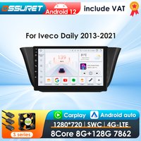 OSSURET 2 Din CarPlay Android 12 Auto Radio Für Iveco Daily 2013-2021 Auto Multimedia Player GPS Intelligente Autoradio 4G-LET DSP