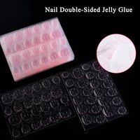 120/240pcs Double Side Nail Glue Sticker Adhesive Tabs for Fake Nails Super Sticky Waterproof Breathable Nail Jelly Glue Manicur