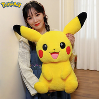 30/45/60/75CM Pokémon Short Fur Pikachu Plush Pet Pocket Monster Kawaii Cartoon Animal Comfortable Soft Doll Toy Festival Gift
