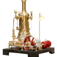 Stationary Mill Steam Engine Model Kit Startable CNC Processing SE-03 Steam Engine Model with Boiler Generator Light Stand