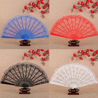 Victorian Lace Hand Fan - Vintage Floral Folding Fan for Women Cosplay Photo Props for Belly Dance & Stage Performance〔YY33〕