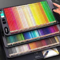 NYNOI 24/36/48/72/120 Professional Oily Colored Pencil Sketching Colored Pencils Set Tin Box For Painting School Art Supplies
