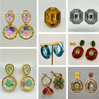 2026 fashionable and luxurious women's earrings, romantic party gifts, octagonal multi-color fashion design