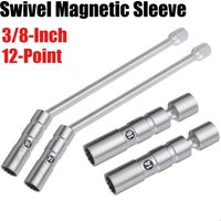 14mm 16mm 18mm 21mm Spark Plug Removal Tool Wrench with 3/8-Inch 12-Point Swivel Magnetic Sleeve for Easy Removal