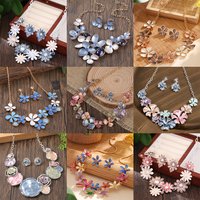 Cring Coco Fashion Flower Daisy Rose Earring Necklaces Set Elegant Women's Jewelry Sets Necklace for Women Luxury Christmas Gift