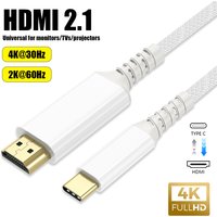 USB C to HDMI Cable 4K@30Hz 2K@60Hz Type C to HDMI Compatible HDTV Cable 2M For TV Converter MacBook Air iPad USB-C HDMI Adapter
