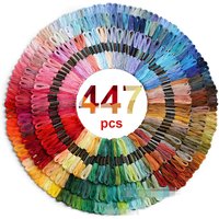 50/100/150/200/447 pièces fil à broder multicolore point de croix fils de fil coton écheveaux de couture écheveaux Kit bricolage outil de couture