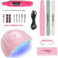 Manicure Set with Mini803 Nail Lamp Kit Nail Care Accessories Set Handheld Pen Sander Polishing Block Manicure Tools