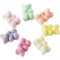 Z10 10pcs Cartoon Cat Paw Flocking Bear Spacer Bead Vertical Hole Acrylic Beads for Jewelry Making Bracelet Necklace Diy Earring