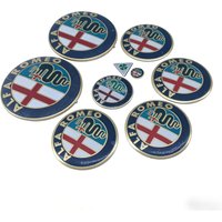 8pcs 9Pcs 40-90mm Alfa Romeo Wheel Center Cap Emblem Logo Stickers For Brera GT Spider Giulietta Stelvio
