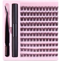 120 Clusters C Curling False Eyelashes 2-in-1 Set Natural Dense Cluster Lashes Extensions Reusable Beauty Makeup Tools