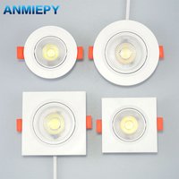Led Downlight 220V 110V Ultrathin 9W 12W 7W 5W 3W Spot Ceiling Light Recessed Round Square Panel Down Light indoor Lighting