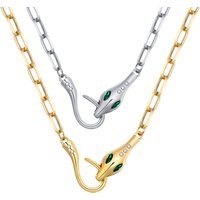 Serpent Snake Necklace for Women, Snake Pendant Cubic Zirconia Necklaces ,Minimalist Animal Jewelry