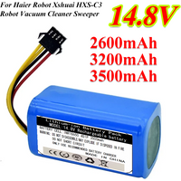 14.4V/14.8V 3500mAh Battery SM2.54-4P Plug for Haier Robot Xshuai HXS-C3 Robot Vacuum Cleaner Sweeper Li-ion 18650 Replacement