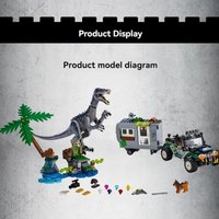 476 pcs Dinosaur Series Baryonyx Face-Off:The Treasure Hunt Building Blocks Model Fit MOC 75935 Set Toys For Gifts cars