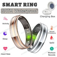 2026 Ultra-Narrow Smart Ring Wireless BT Gesture Control Heart Rate Blood Pressure Sports Waterproof Health Smartring Men Women
