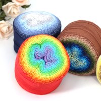 Fil de gâteau de mode d'été, fil de paupières à la main pour crochet, châle et couverture, coton doux, fil acrylique, 220g, 1000m