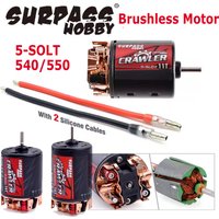 SURPASS HOBBY 540 550 Brushed Motor 5-Slot 10T 11T 12T 13T 16T 20T for 1/10 1/12 RC Car Traxxas SCX10 Climbing Crawler Car Parts