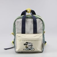 New Snoopy Backpack Women's Color Matching Backpack Nylon Casual Large Capacity Backpack Cute Cartoon School Bag
