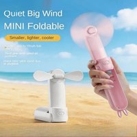 Handheld fan rechargeable mini student portable cartoon USB small fan gift can be placed on the desktop