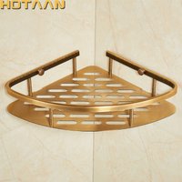 . Wall Mounted Antique finish aluminum Bathroom Shower shampoo Shelf Basket Holder Fashion single Layer YT-7018-B