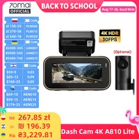 70mai Dash Cam A810 Lite 4K HDR + 1080P, Supercapacitor 4G LTE Remote Control Wi-Fi 6 GPS Voice Control Car DVR 70mai A810 Lite image 4