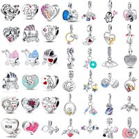 Mom Baby Family Heart Dangle Charms Boy Girl Baby Carriage Infant Pregnancy Beads Fit Original DIY Jewelry Gift Mother's Day