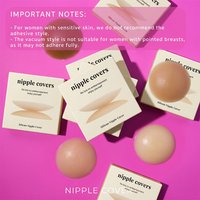 2-Piece Pack of Invisible Self-Adhesive Nipple Covers for Women, Ultra-Thin Breathable Silicone Patches, Skin-Friendly, Waterpro