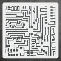 Abstract Geometric PET Stencil - Reusable Modern Art Pattern for Walls & DIY Crafts