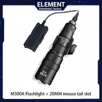Surefire M300A M600C Scout Light Tactical Flashlight with M-LOK 20mm Mouse Tail Card Slot for Enhanced Lighting