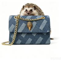 Cowboy chain women's handbag shoulder crossbody bag hedgehog handbag coin purse