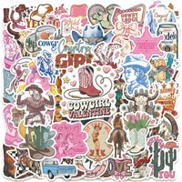 50PCS Cowgirl Stickers Western Cowboy Graffiti Decals DIY Luggage Laptop Phone Guitar Car Bike Skateboard Stickers