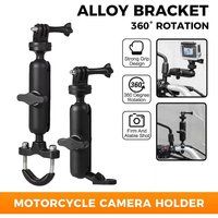 AliExpress NONE 360° Motorcycle Handlebar Mount Aluminum Holder Bike Bracket For GoPro Hero 12 11 10 9 8 Insta360 Osmo Action Camera Accessories
