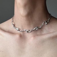 New Hip Hop Flame Shape Necklaces Punk Rock Cool Irregular Necklace Earings for Women Unisex Fashion 2024 Party Dancing Jewelry