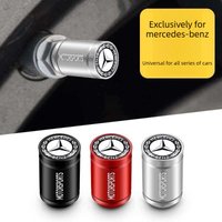 For Mercedes Benz 4pcs Car Wheel Tire Valve Stem Cap Airdust Cover Auto Accessories AMG A C E S G Class W201 W210 W108 W204 W205