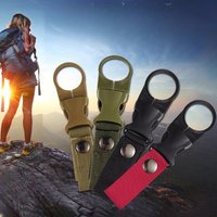 Quickdraw Carabiner Water Bottle Buckle Holder MOLLE Attach Webbing Backpack Hanger Hook Clip Hang Clasp Tool Outdoor Hike Camp