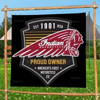 I-Indian Motorcycle High End Quality Banner Printing Artistic Atmosphere Style Camping Flag