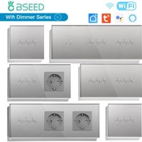 BSEED Wifi Dimmer Switch 1Gang1Way Smart Touch Switches LED Lamps Plus Normal EU Socket With USB Type-c Tuya Smart Life App