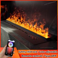 Smart 3D Atomized Fireplace ECO Water Vapor Mist with Colorful LED Flame Intelligent Electric Fireplace for Indoor Home Decor