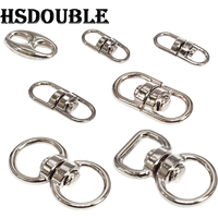 10 Pcs/Pack Silver Metal Swivel Hook Clasp Key Chains Keyrings Connectors For Lanyards Paracord Handbag Bag Parts
