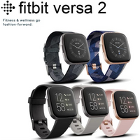 Fitbit Versa 2 Health and Fitness Smartwatch with Heart Rate, Music, Alexa Built-In, Sleep and Swim Tracking, Black/Carbon