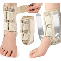 Breathable Mesh Ankle Brace with Double Aluminum Support Plates, Adjustable Compression Straps Ankle Stabilizer Foot Care Tools