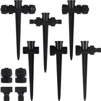 2Pcs New Black 1/2" Inch Sprinkler Fixed Bracket For Private Garden Yard Irrigation Sprinkler Insert Rod Lawn Sprinkler Stand