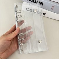 A6 Transparent Loose Leaf Cover Postcards Binder Collect Book Organize Ins Idol Card Collect Book 10pcs 1Grid 2Grid Storage