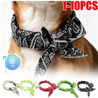 Summer Pet Cooling Neck Scarf with Cartoon Design Ice Wrap for Cats Dogs Headband Cold Towel Korean Style Beat Heat Stay Cool