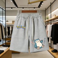 Pokemon Snorlax Fashion Shorts Men Summer Casual Streetwear Breathable Outdoor Beach Gym Sports Five-point Pants Loose Comfort