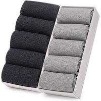10Pairs/Lot Black Grey Men's Socks Business Solid Color Casual Simple Socks Deodorant Breathable Cotton Sports Mid-calf Socks